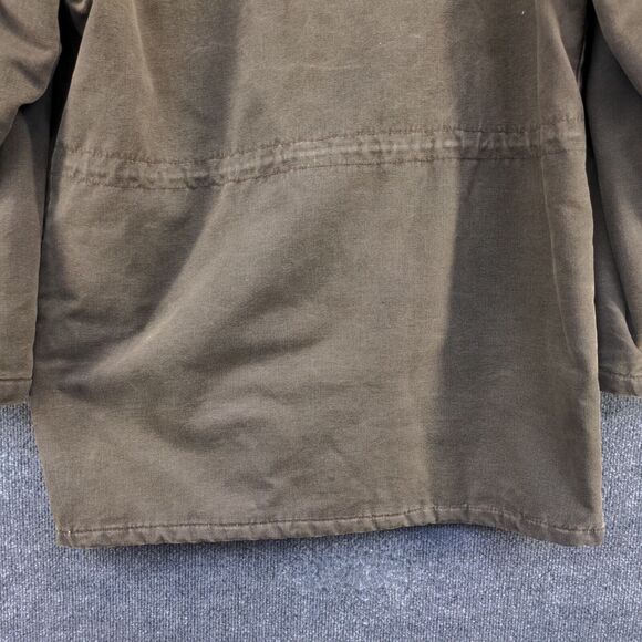 Trailways Men's Full Zip Flannel Lined Hooded Chore Field Jacket Brown XL Cotton - Picture 10 of 15